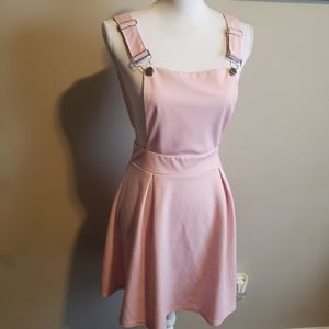 Suspender/overall mini dress, size M